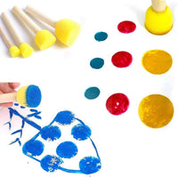 Yoogeer - Juego de 30 esponjas redondas para pintura, espuma, pincel, herramienta de pintura, 5 tamaños, 6 lotes - Arteztik
