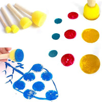 Yoogeer - Juego de 30 esponjas redondas para pintura, espuma, pincel, herramienta de pintura, 5 tamaños, 6 lotes - Arteztik