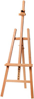 MEEDEN Basic Lyre Studio caballete de madera para pintura, altura ajustable y ángulos de trabajo, soporta lienzo de hasta 48.0 in - Arteztik
