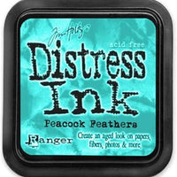 Ranger Tim Holtz Distress – Almohadilla de tinta, plumas de pavo real - Arteztik