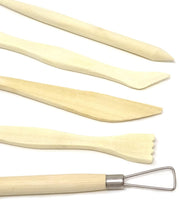 Honbay - Juego de 5 herramientas de madera para modelar arcilla, para cortar, tallar y alisar - Arteztik
