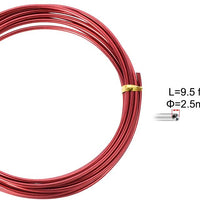 Uxcell Alambre de aluminio de 0.098 in de diámetro, alambre de metal flexible rojo para manualidades - Arteztik