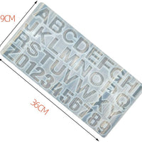 Molde de resina de alfabeto y letras de silicona, moldes de resina de números y letras de resina de moldes de epoxi para hacer herramienta de bricolaje para pendientes llavero accesorio de joyería - Arteztik