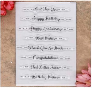 Kwan Crafts - Sellos transparentes con texto en inglés "Just for You", para hacer tarjetas, decoración y manualidades - Arteztik