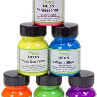 Angelus Neon Kit de iniciación de pintura acrílica, 5 unidades - Arteztik