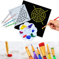 Juego de 36 herramientas de punteado de mandala con bolsa de almacenamiento con cremallera, herramientas de punto, pinceles y bandeja de pintura para pintar rocas dibujo y dibujo, manualidades para niños, arte de uñas, pintura - Arteztik