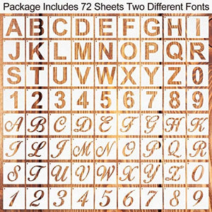 40 plantillas de alfabeto reutilizables extra grandes para manualidades y  manualidades, 8 x 5 pulgadas