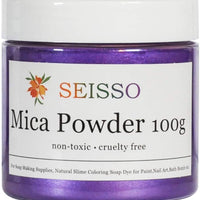 SEISSO Lake Blue Mica Powder, 50g/1.8oz Bottled Powder Pigments Colorful Natural Epoxy Resin Dye for Slime, Candle Soap Making, Bath Bomb Dyes, Cosmetic, DIY Crafts, Nail Arts - Arteztik