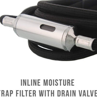 Master Airbrush 10 foot Nylon Trenzado aerógrafo Hose – Manguera con filtro Inline Humedad Trampa y Standard 1/8" Tamaño Accesorios en ambos extremos (Color puede variar) - Arteztik