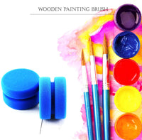 MotBach - Esponja de pintura azul de doble cara para pintura circular, esponjas de acuarela para pintura, manualidades artísticas, 2 unidades - Arteztik
