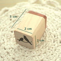 Youkwer - Juego de 12 sellos de madera con caja de madera, S - Arteztik