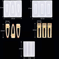 SSEE - 9 moldes de resina UV para horquillas de cabello, moldes de resina epoxi para decoración de cabello, accesorios de joyería - Arteztik

