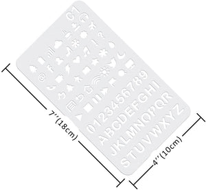 Biubee 36 plantillas de plástico de más de 1500 patrones diferentes – 4 x 7 pulgadas plantillas de dibujo para cuaderno, diario, álbum de recortes de bricolaje - Arteztik