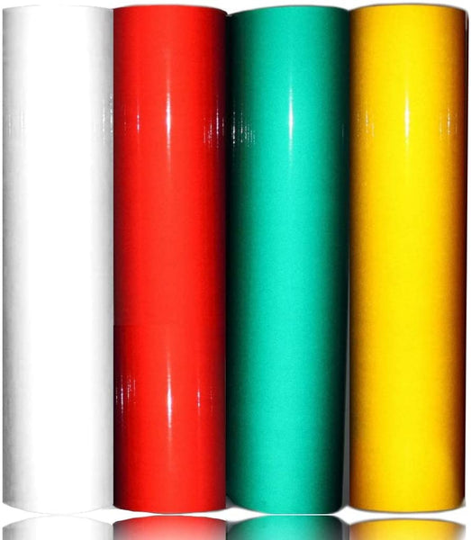 Hoja de vinilo reflectante de 12.0 x 12.0 in, vinilo adhesivo reflectante para Halloween, para manualidades, pegatinas, adhesivos y señales de Turner Moore vinilo (8 unidades, verde, naranja, negro, amarillo) - Arteztik