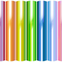BK Holographic Opal Craft Adhesive Vinyl Sheets(12"X12"), 7 Colors Sticker Vinyl Bundle, Suitable for All Cutting Machines, Ideal for Decal, Craft Cutters, Stickers (Rainbow) - Arteztik