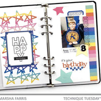 Juego de sellos de cumpleaños grandes | Sellos de Fotopolímero - sellos de goma transparente | Sellos para hacer tarjetas - Arteztik