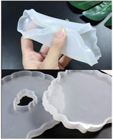 KHTAA - Moldes de resina para posavasos de resina, 6 unidades de moldes de silicona con 3 copos de papel de aluminio para posavasos de resina, decoración del hogar - Arteztik
