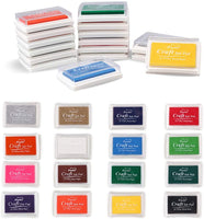 Almohadillas de tinta para dedos, lavables, para manualidades, sellos de goma, papel, álbumes de recortes, tela de madera, el mejor regalo para niños (16 colores) - Arteztik
