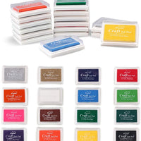 Almohadillas de tinta para dedos, lavables, para manualidades, sellos de goma, papel, álbumes de recortes, tela de madera, el mejor regalo para niños (16 colores) - Arteztik