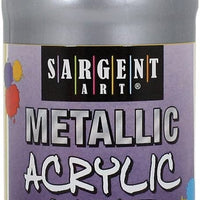 Sargent Art 25-2382 Pintura acrílica metálica, 8 onzas, color plateado - Arteztik