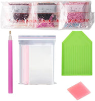Paquete de 2 piezas de pintura de diamante 5D DIY con diamantes, árbol de cuatro estaciones y rosa para decoración de la pared del hogar por Number Kits - Arteztik
