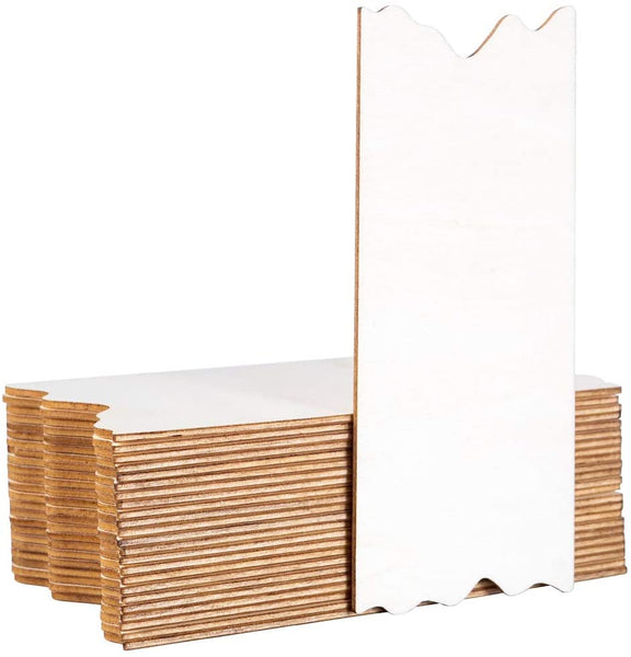 Cartel de madera sin terminar, rectángulos de madera para manualidades, escritura, suministros de bricolaje, grabado y tallado, decoraciones del hogar (7 x 3 x 0.1 in, 24 unidades) - Arteztik