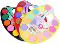 TBC The Best Crafts - Paleta de acuarela de 36 colores con 3 pinceles de pintura, suministros de arte educativo para la escuela de niños - Arteztik
