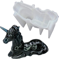 Molde de resina con forma de unicornio en 3D, molde de resina epoxi de silicona para manualidades de resina hechas a mano, para hacer velas de jabón, yeso, decoración del hogar o escritorio - Arteztik