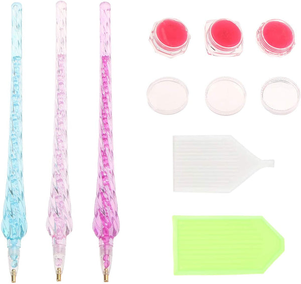 Kit de herramientas y accesorios de pintura de diamantes 5D con bandejas de bolígrafo bordadas de diamante y arcilla de pegamento de diamante para adultos y niños, manualidades de bricolaje - Arteztik