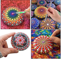 3HART - 38 herramientas de punteado de mandala para pintar rocas, pintura de piedra, punteado de mandala, herramientas de punteado para pintar mandalas, suministros de roca con plantillas y herramientas de escultura de arcilla - Arteztik
