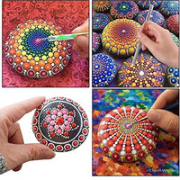 3HART - 38 herramientas de punteado de mandala para pintar rocas, pintura de piedra, punteado de mandala, herramientas de punteado para pintar mandalas, suministros de roca con plantillas y herramientas de escultura de arcilla - Arteztik