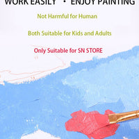 Tonzom Paint by Numbers Kits - Pintura al óleo para niños, estudiantes, adultos principiantes con pinceles (enmarcados en madera o sin marco) - Arteztik