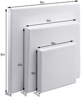 9 paquetes de lona estirada para pintura artesanal, Fengek 4.0 in, 6.0 in, 8.0 in lienzo artístico para proyectos de acrílico y aceite - Arteztik

