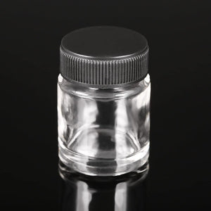 KKmoon 10pcs aerógrafo Botellas & de PP 3/4oz 22 cc Air Brush Botella tarros de vidrio con tapa de plástico (utilizando en aerógrafos - Arteztik