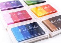 Almohadilla de tinta para sellos de manualidades, color de bricolaje, almohadilla de tinta de 20 colores para sellos de papel, tela de madera, sello de goma para niños, tarjeta de álbumes de recortes para hacer hermosos colores solubles en agua - Arteztik
