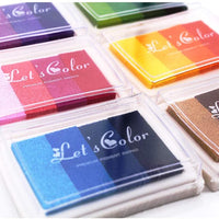 Almohadilla de tinta para sellos de manualidades, color de bricolaje, almohadilla de tinta de 20 colores para sellos de papel, tela de madera, sello de goma para niños, tarjeta de álbumes de recortes para hacer hermosos colores solubles en agua - Arteztik