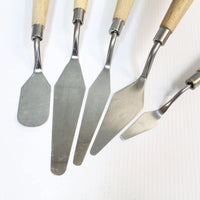 Mont Marte Studio Palette - Juego de cuchillos (5 piezas) Selección de diferentes tamaños y estilos de cuchillos de paleta de acero inoxidable. - Arteztik