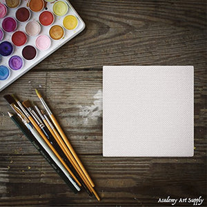 Lienzo de 3.0 x 3.0 in para pintura, suministros de arte de la Academia (paquete de 12) - Arteztik