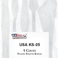 US Art Supply 5-Piece Artista Plástico Paleta Cuchillo Set - Arteztik
