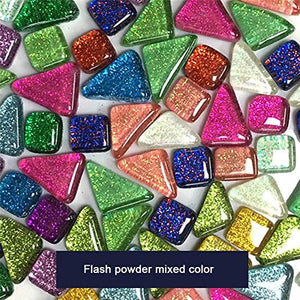 ASSR DIY hecho a mano azulejos de mosaico, niños creativo de colores mezclados y formas Decor Craft piedras brillantes 570pcs, Vidrio - Arteztik