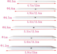 6 piezas de mezcla de tocones y tortilliones, herramientas de dibujo de boceto, licuadoras de arte de papel para el dibujo de boceto del estudiante - Arteztik
