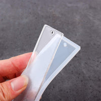 4 moldes rectangulares de gel de sílice translúcido para marcapáginas DIY para hacer joyas de resina epoxi DIY molde de proceso de 5.5 pulgadas - Arteztik
