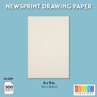 Newsprint - Papel de dibujo (6 x 9 pulgadas, 500 hojas) - Arteztik
