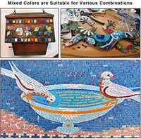 Yisau - Juego de azulejos de mosaico de vidrio para manualidades (1000 unidades, para decoración del hogar o manualidades de mosaico de bricolaje (rombo) - Arteztik
