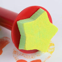 6 pcs niños aprendizaje temprano Mini Esponja Espuma pincel de pintura flor sello niños DIY Graffiti dibujo juguetes - Arteztik