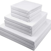 9 paquetes de lona estirada para pintura artesanal, Fengek 4.0 in, 6.0 in, 8.0 in lienzo artístico para proyectos de acrílico y aceite - Arteztik