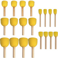 Micent - Juego de 20 esponjas redondas de tamaño surtido, juego de brochas para niños, herramientas de pintura de esponja, para pintar - Arteztik