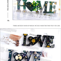Ioffersuper - Molde de silicona para letras, diseño romántico - Arteztik