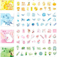 Doraking 300 pegatinas para decoración de conejos de dibujos animados para álbumes de recortes Bujos, 6 temas bonitos conejos pegatinas (amarillo) - Arteztik