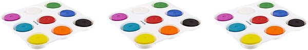 Sax 402321 - Juego de 9 tartas de pintura con bandeja (no tóxicas, 2 1/4 x 3/4 pulgadas), varios colores - Arteztik